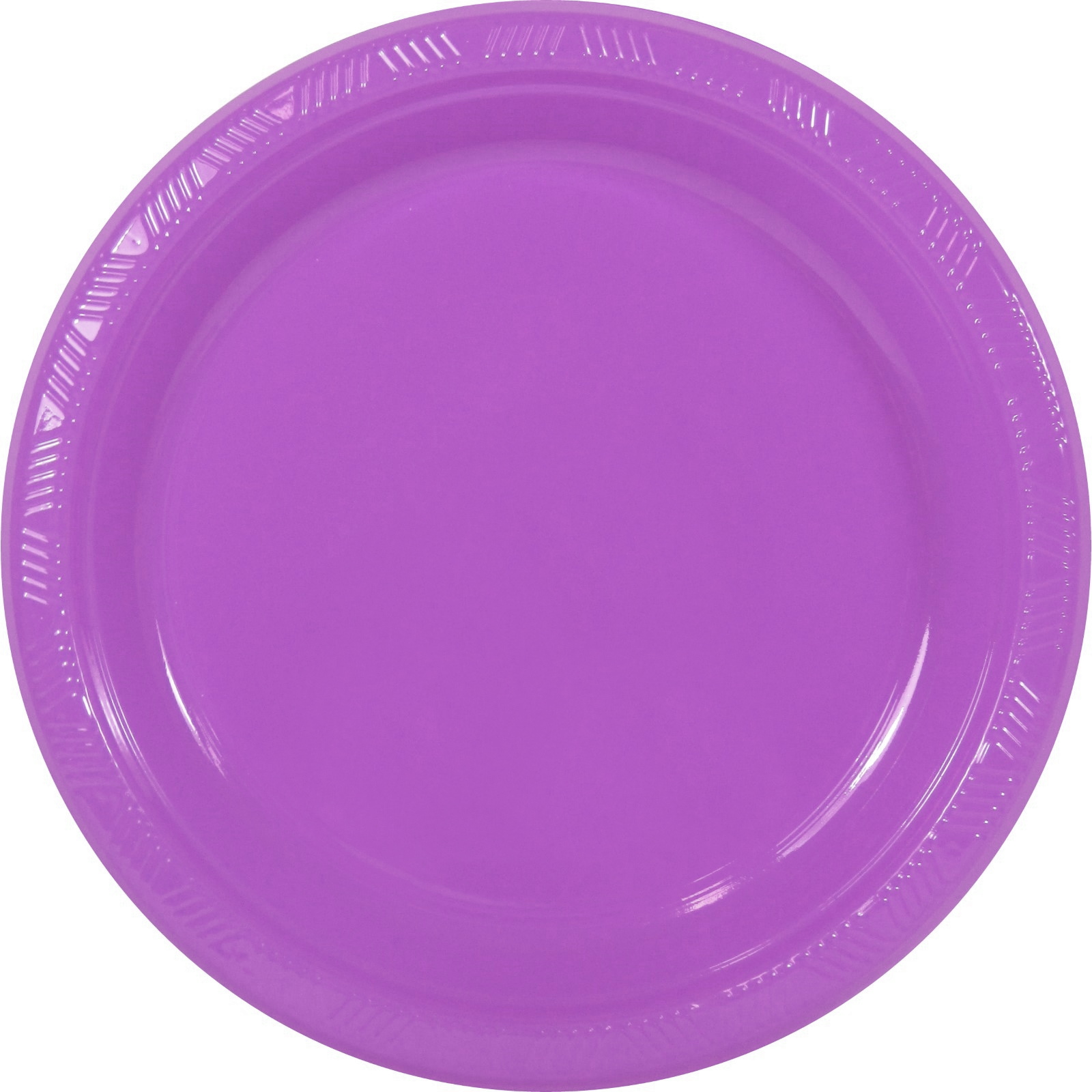 Violet Purple Large Plastic Plates (Pack of 8)