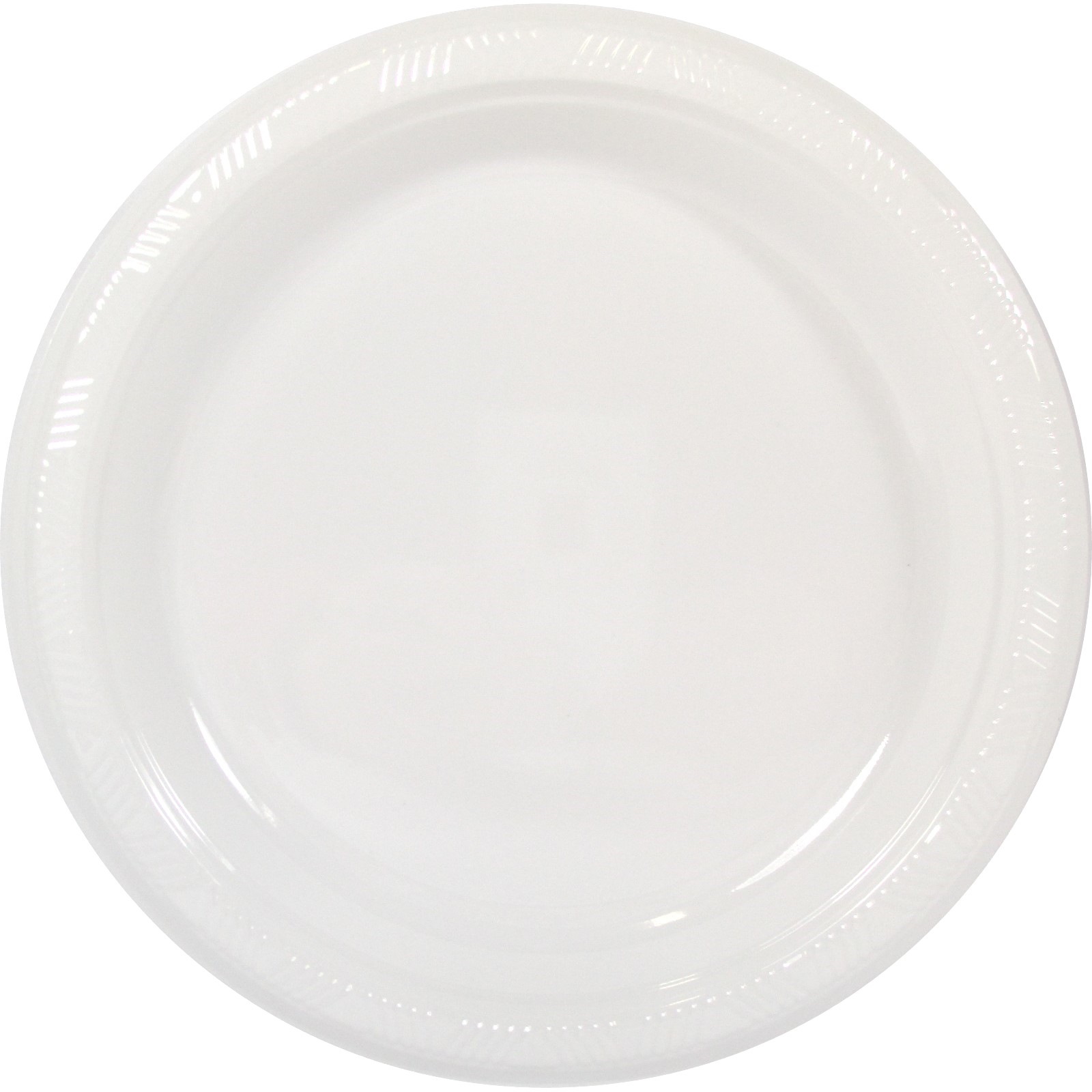 White Large Plastic Plates (Pack of 8)
