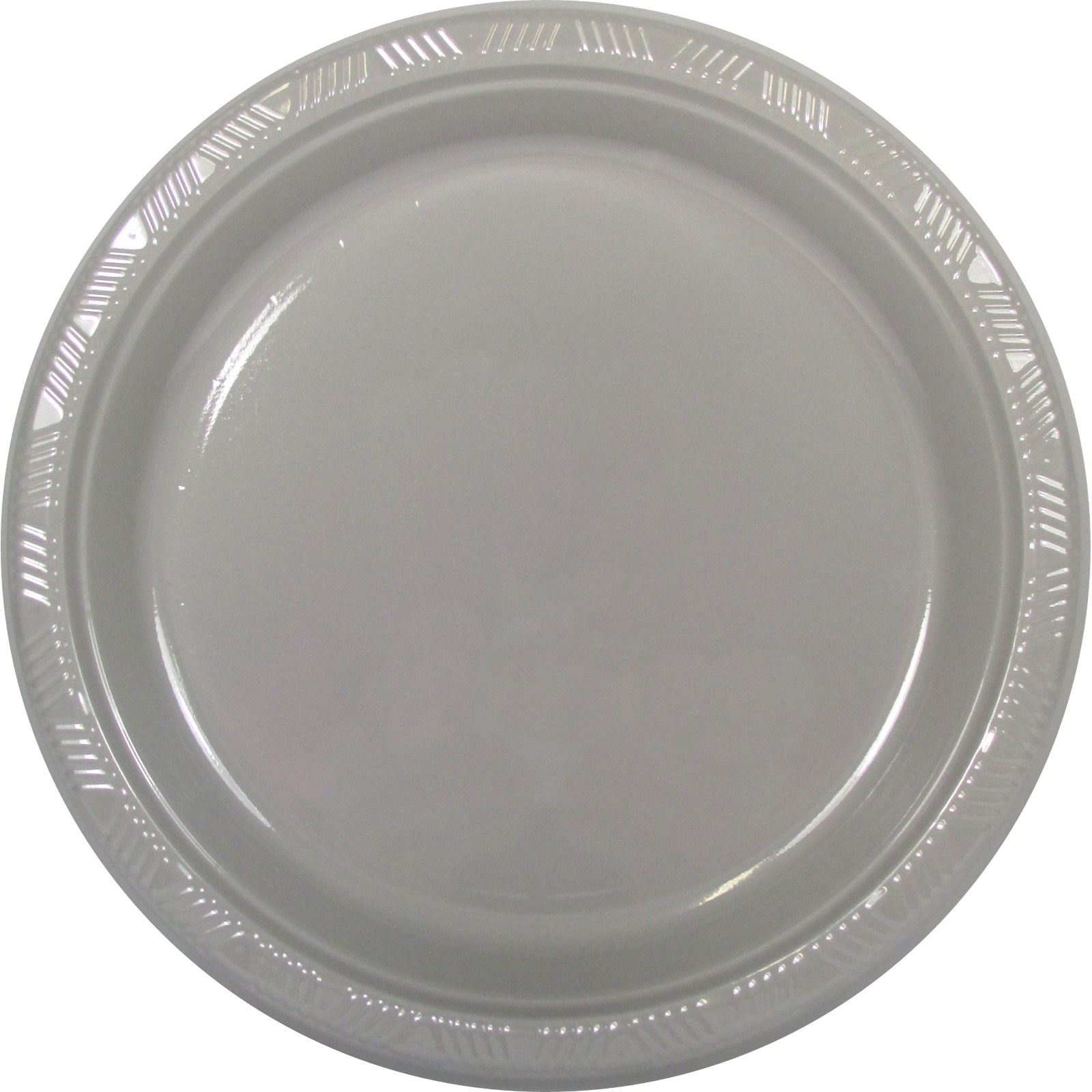 Silver Large Plastic Plates (Pack of 25)