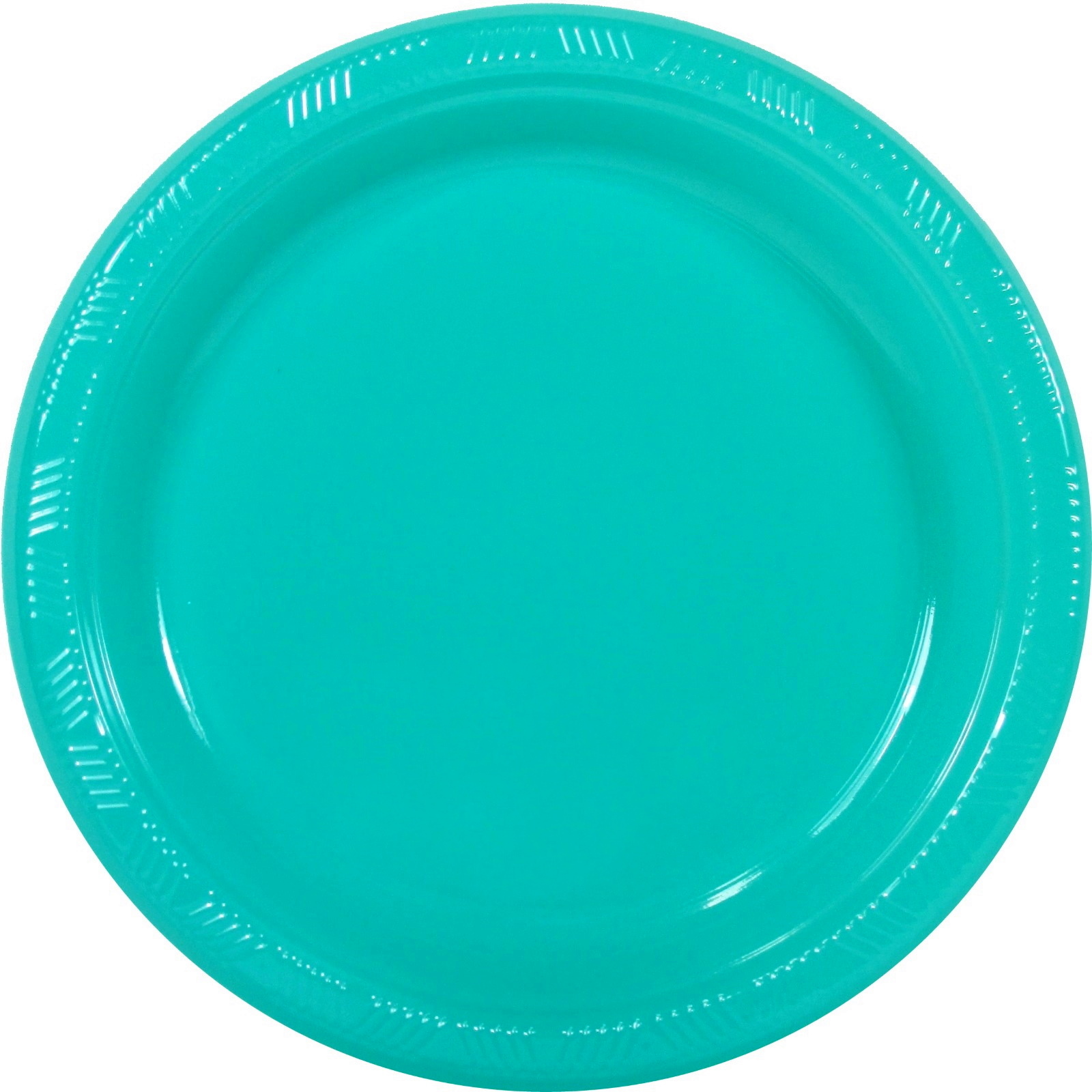 Teal Large Plastic Plates (Pack of 25)