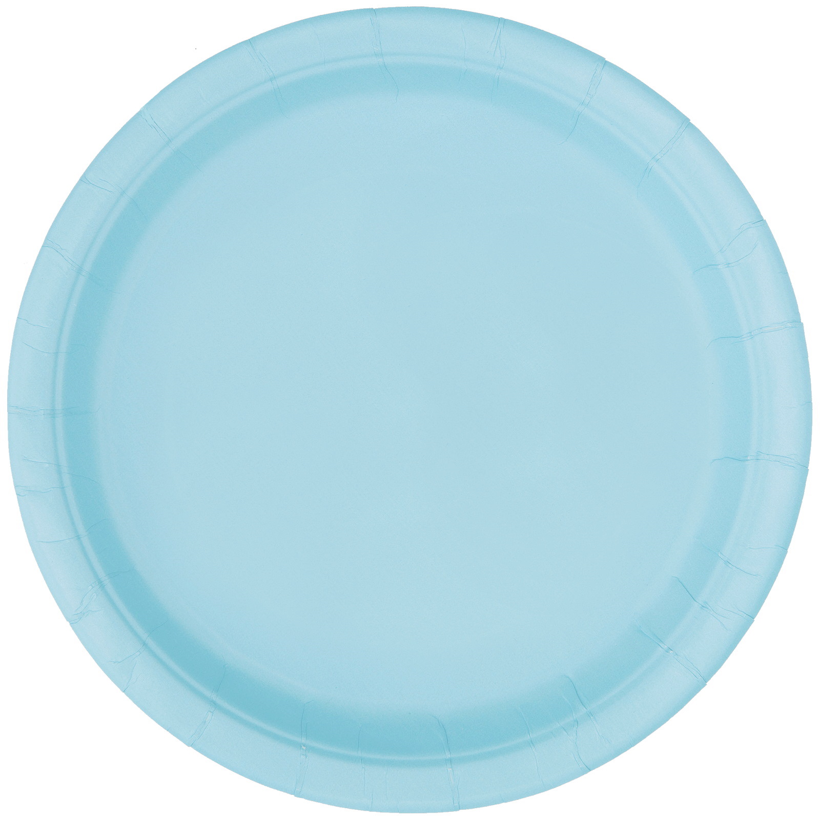 Powder Blue Large Round Paper Plates (Pack of 8)