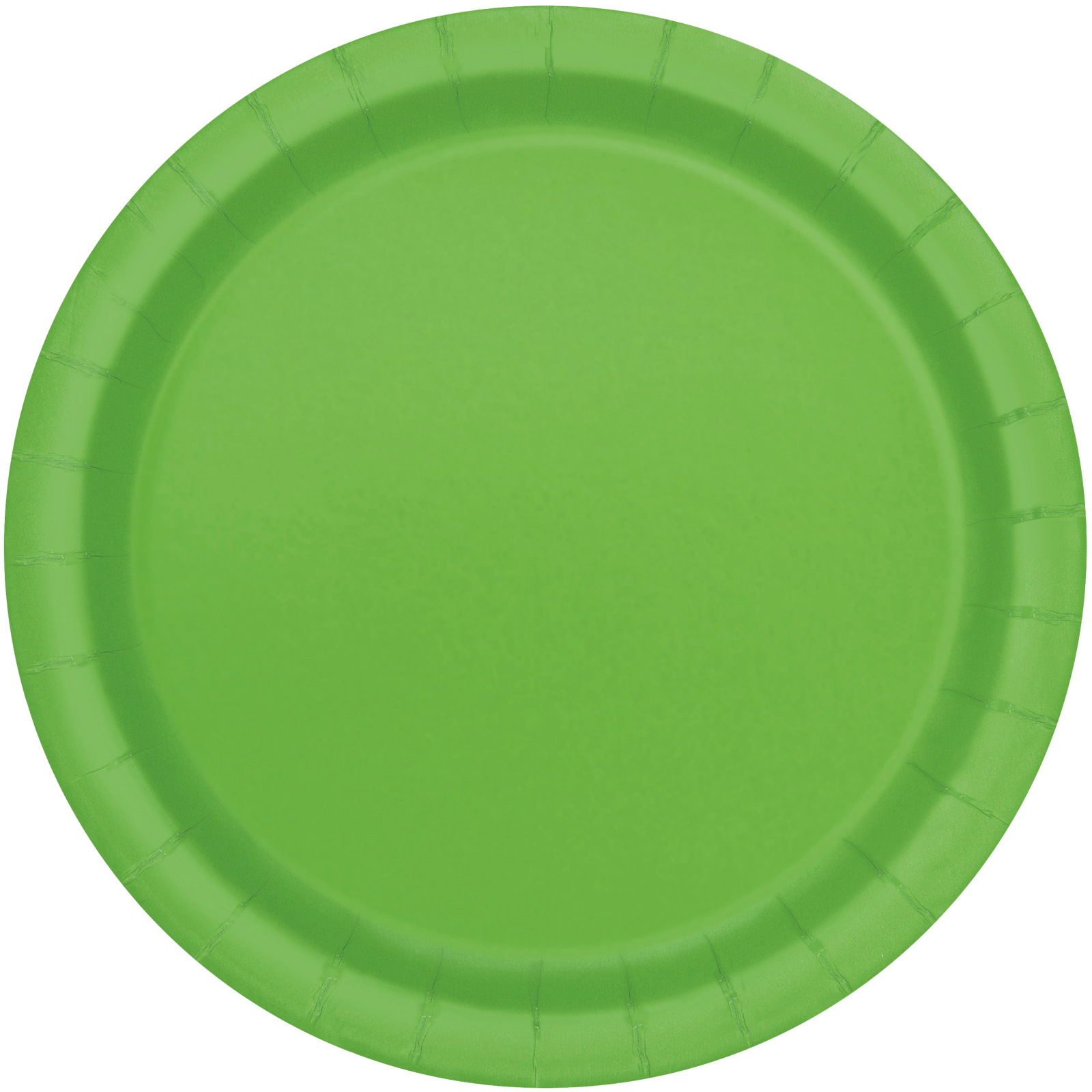 Lime Green Large Round Paper Plates (Pack of 8)