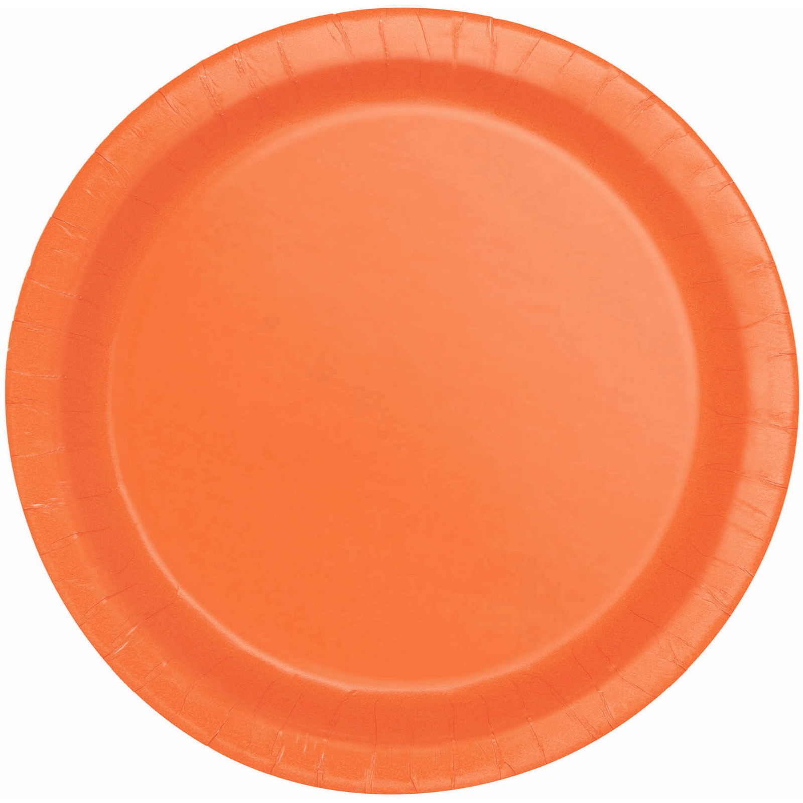 Orange Large Round Paper Plates (Pack of 8)