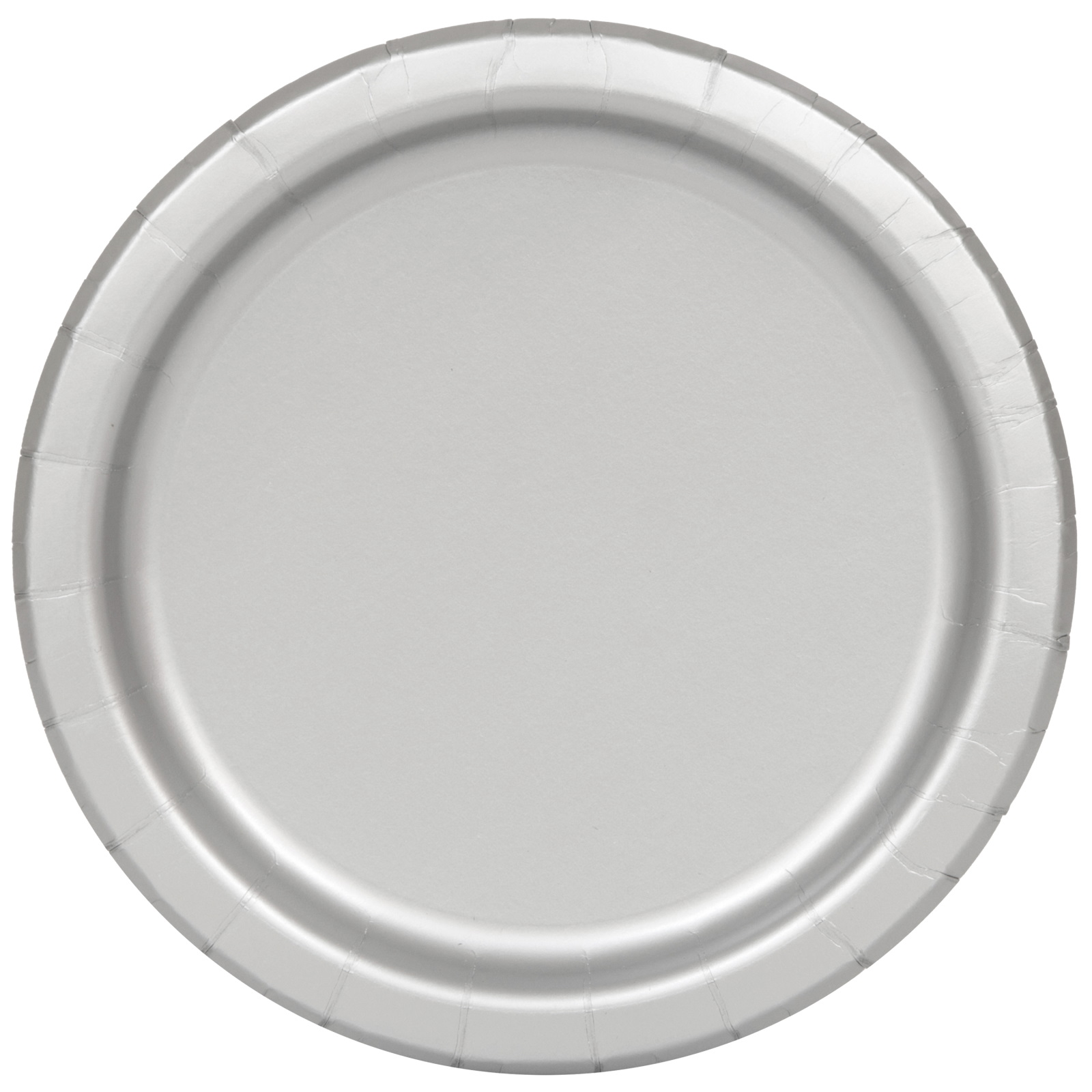 Silver Large Round Paper Plates (Pack of 8)