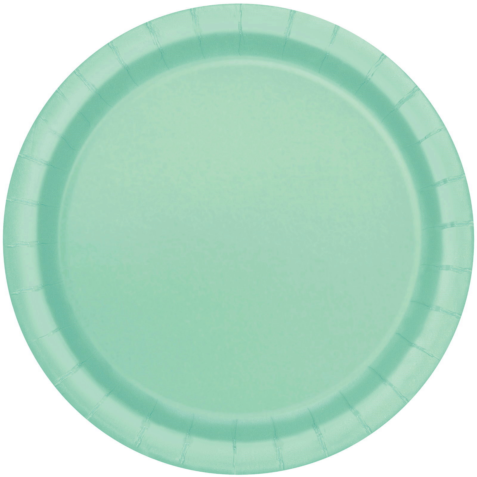 Mint Green Large Round Paper Plates (Pack of 16)