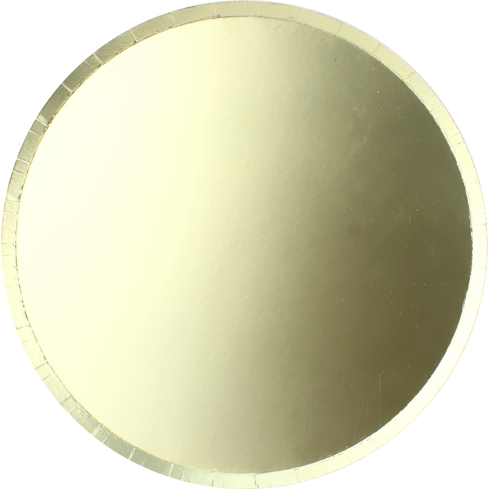 Matte Gold Large Round Paper Plates (Pack of 12)