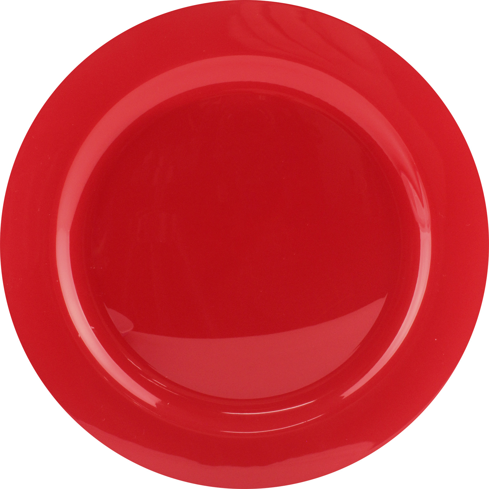 Red 23cm Plastic Reusable Plates (Pack of 10)