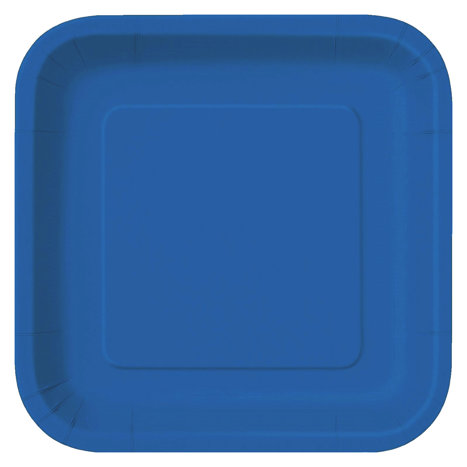 Royal Blue 22.5cm Square Paper Plates (Pack of 8) 