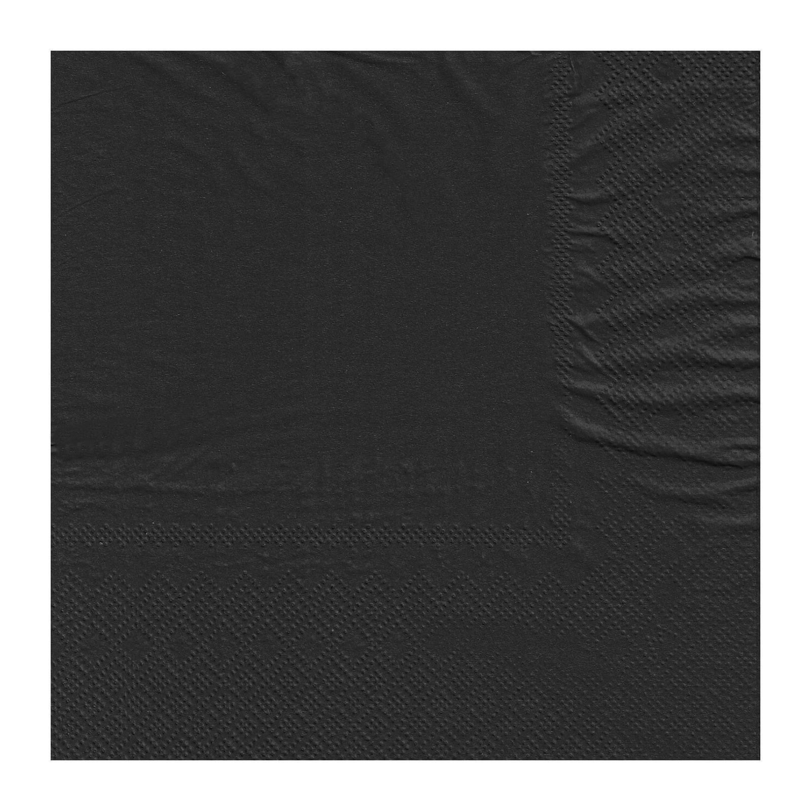Black Cocktail Napkins / Serviettes (Pack of 50) 