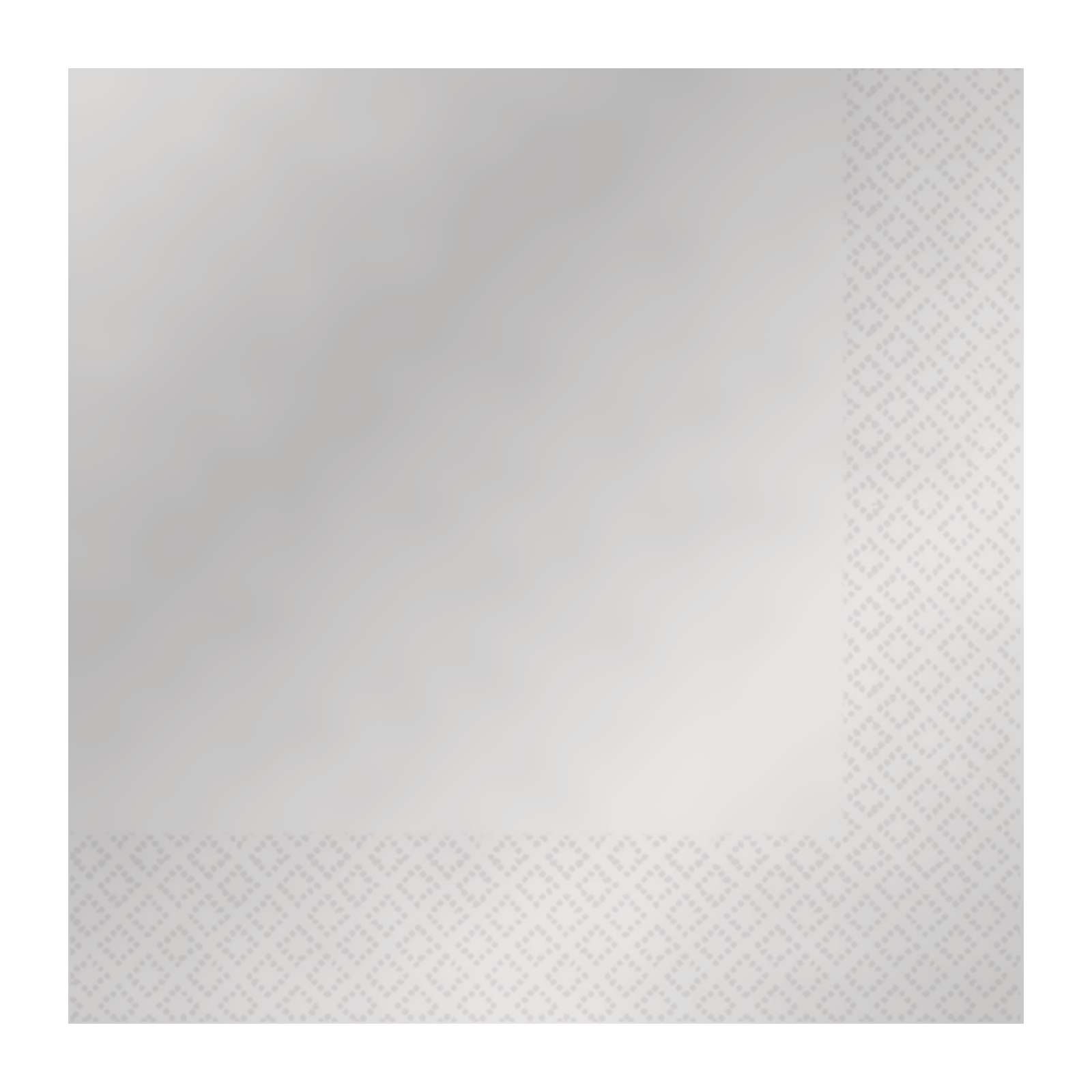 Silver Beverage Napkins / Serviettes (Pack of 40)