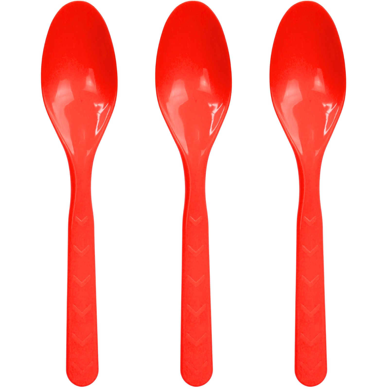 Red Reusable Plastic Spoons (Pack of 18)