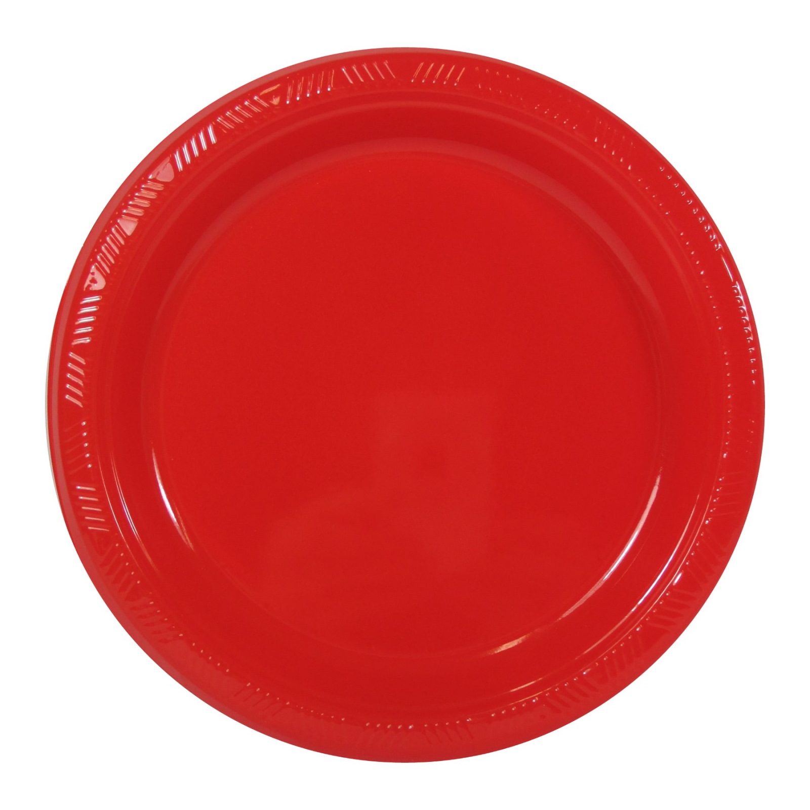 Red Small Plastic Plates (Pack of 12)