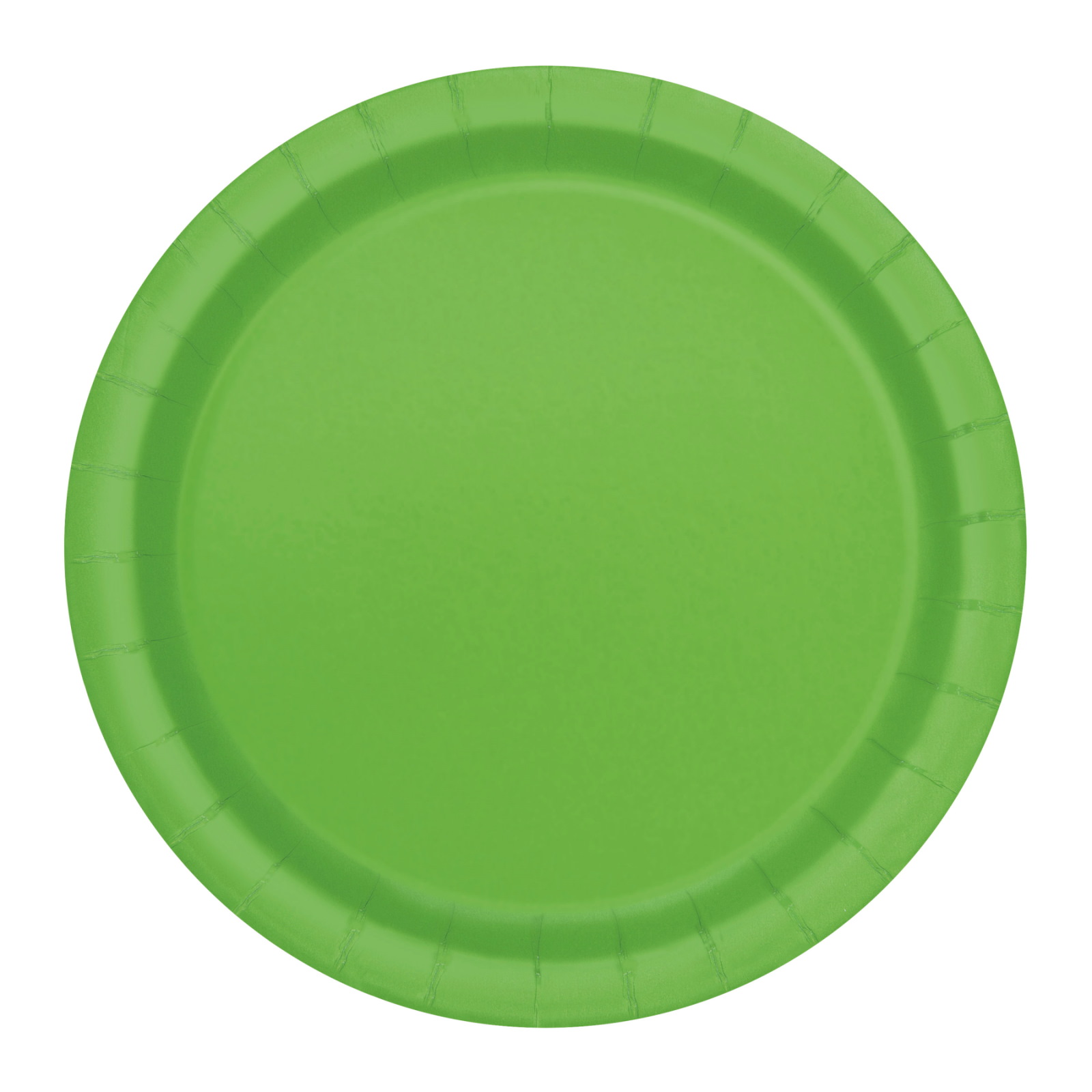 Lime Green Small Round Paper Plates (Pack of 8)