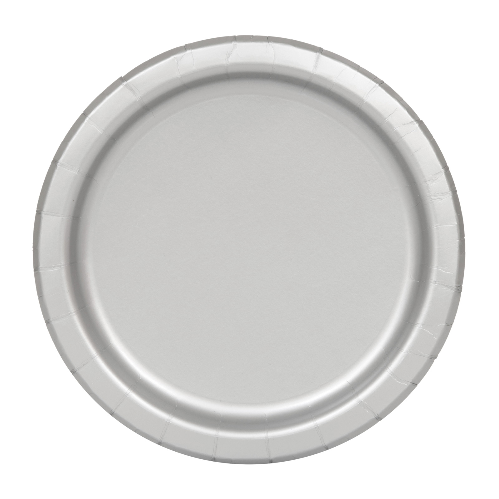 Silver Small Round Paper Plates (Pack of 8)