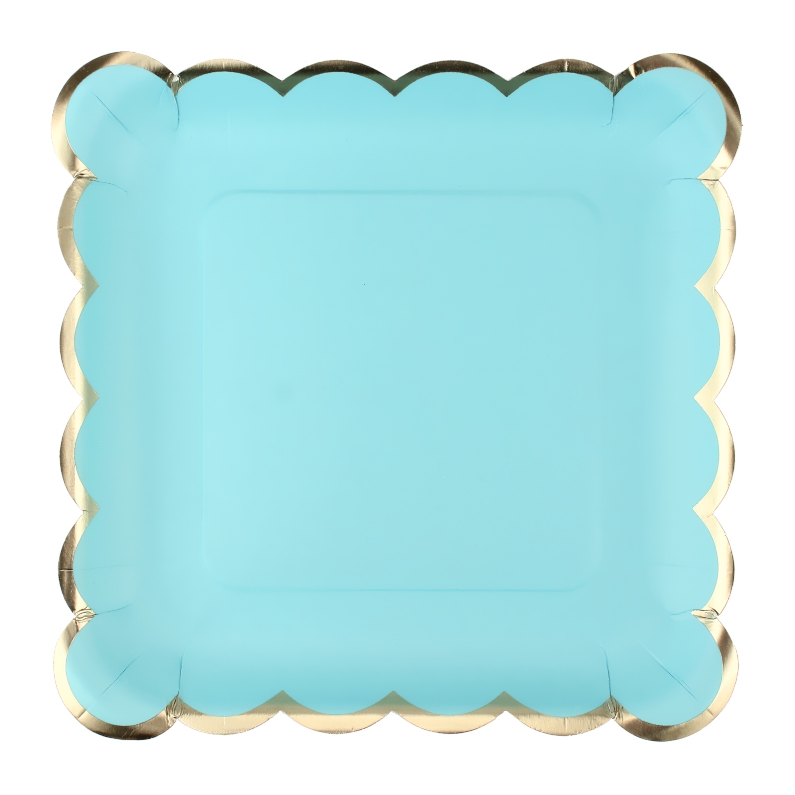 Pastel Blue Luxe Small Paper Plates (Pack of 12)
