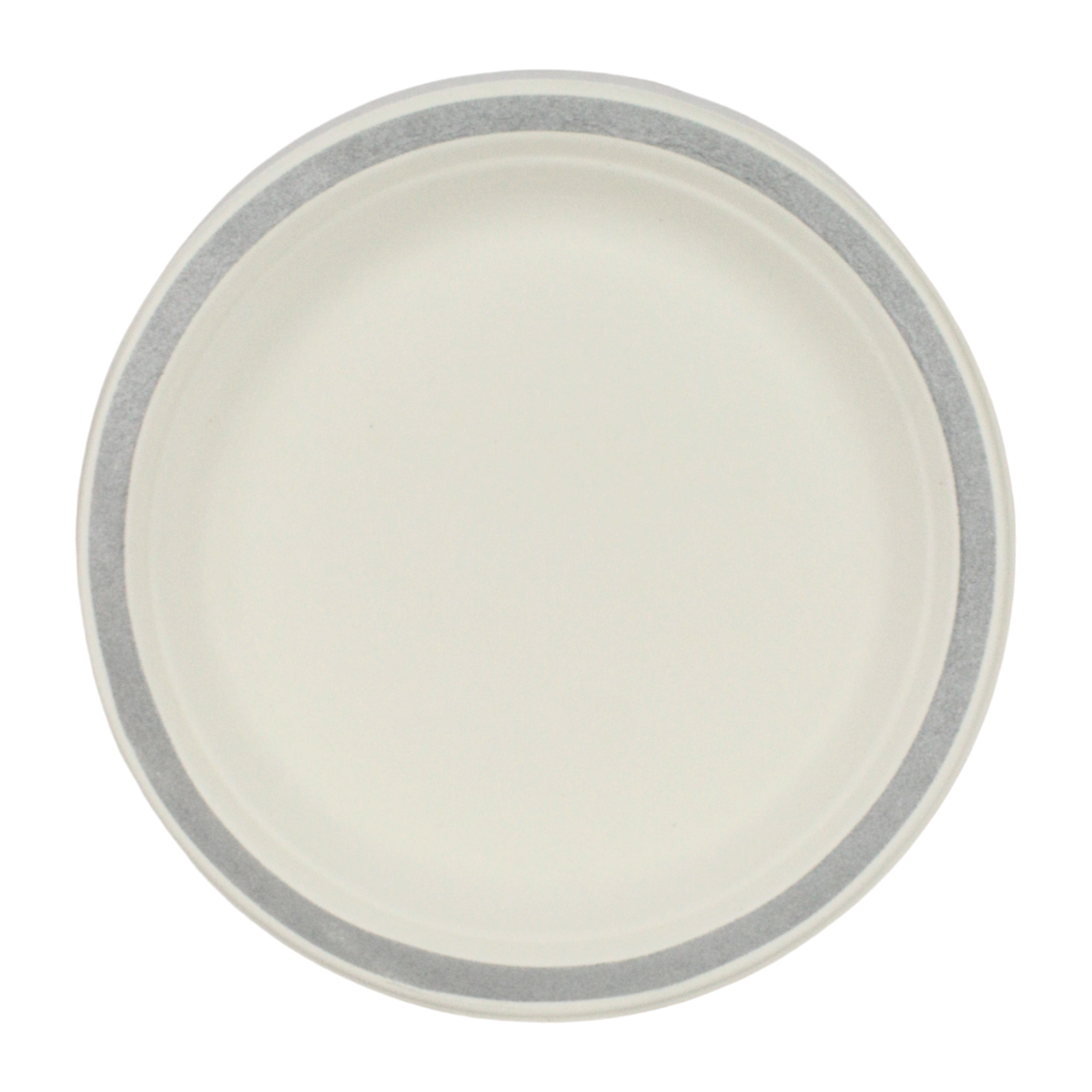 Silver Rim Sugar Cane Small Plates (Pack of 10)