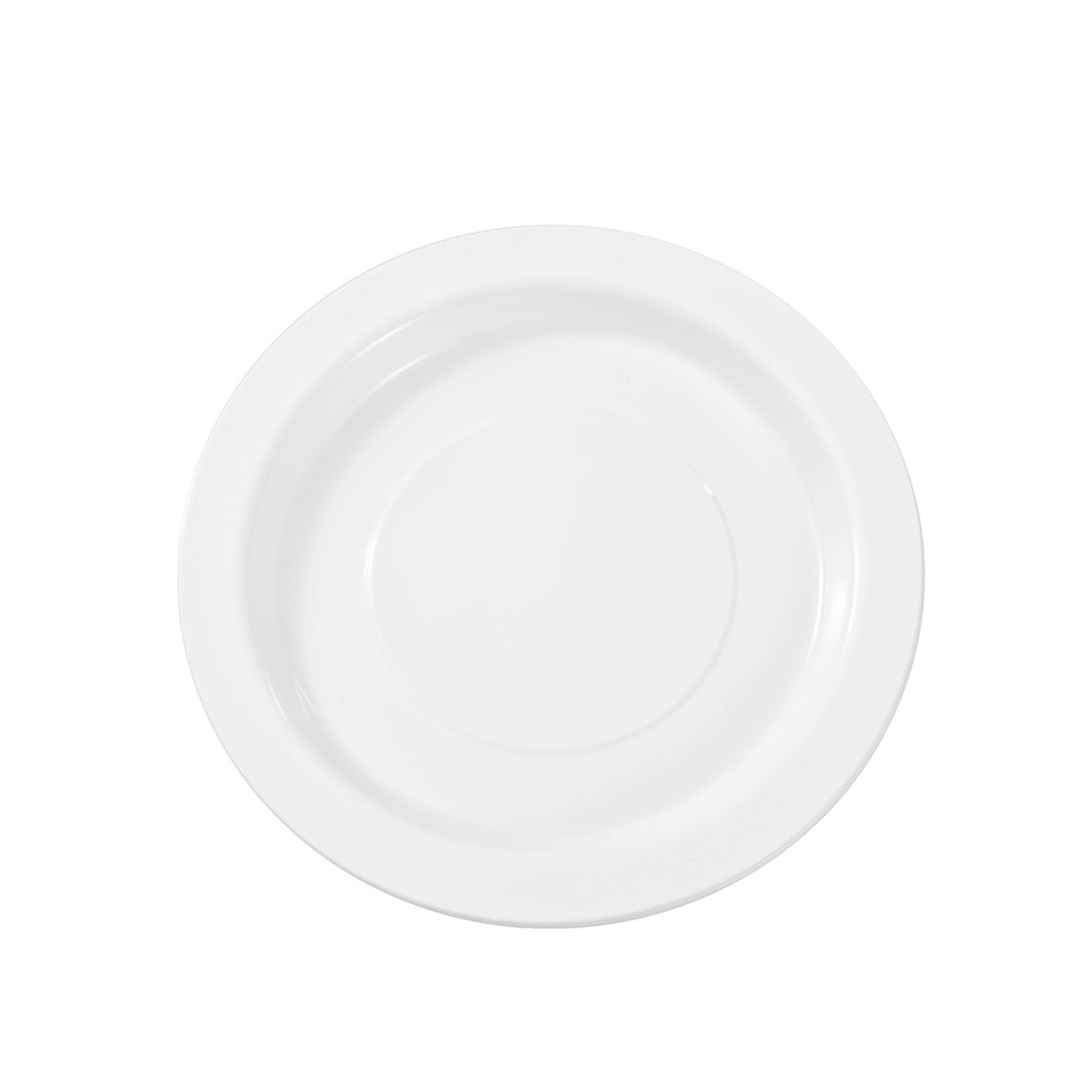 Lemon & Lime White Plastic Reusable Plates 18cm (Pack of 25) 