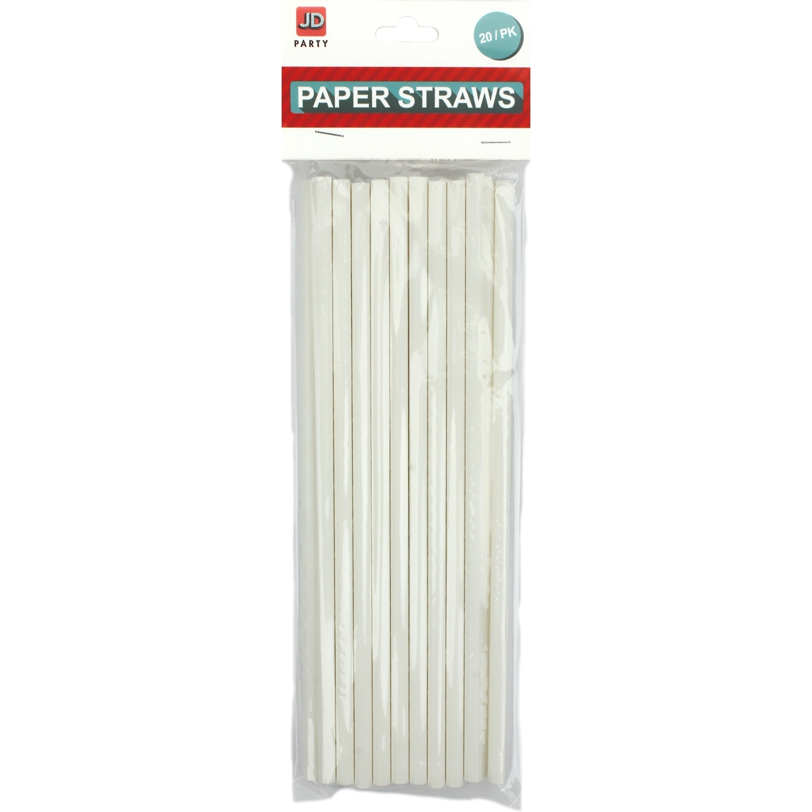 White Paper Straws (Pack of 20)