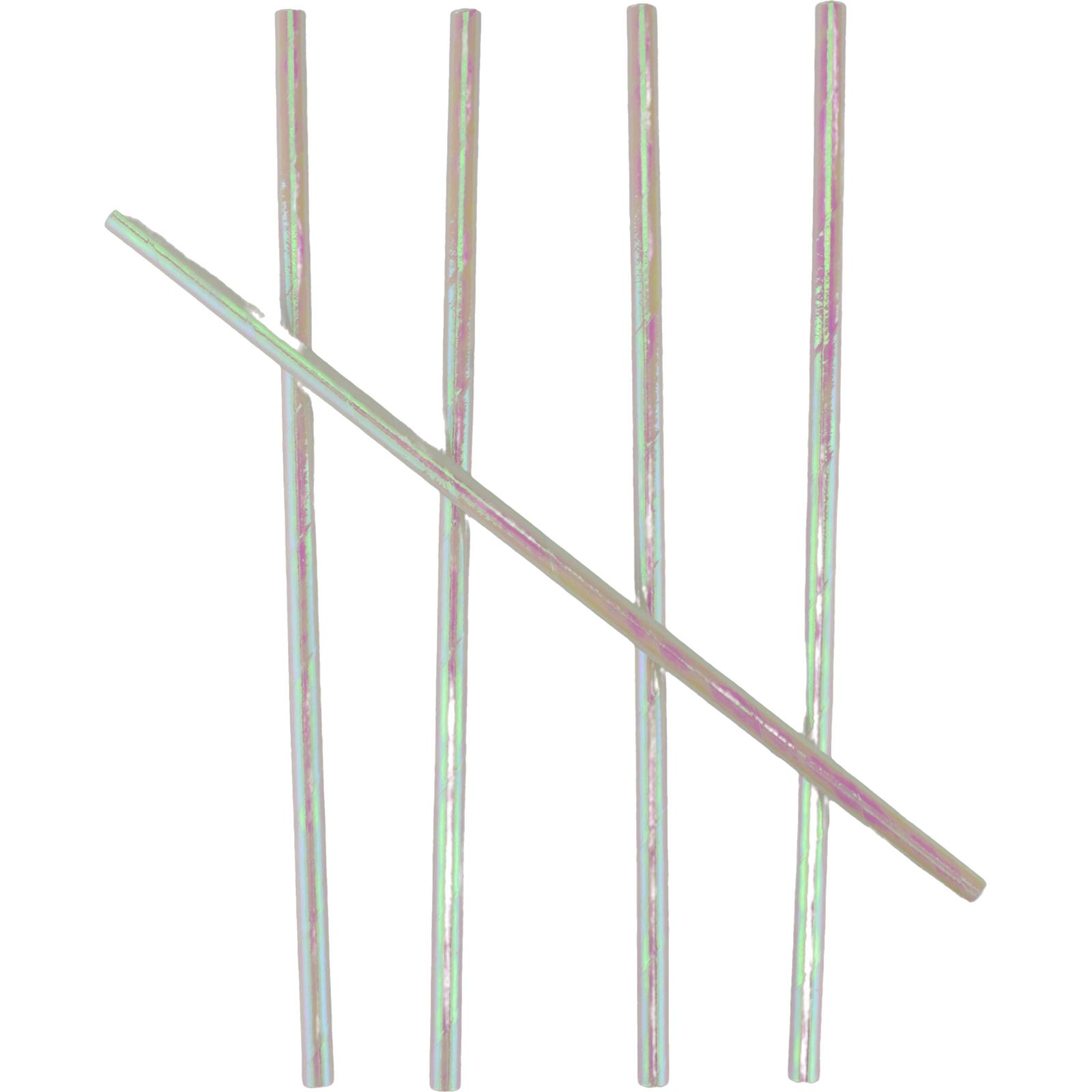 Foil Iridescent Paper Straws (Pack of 20) 