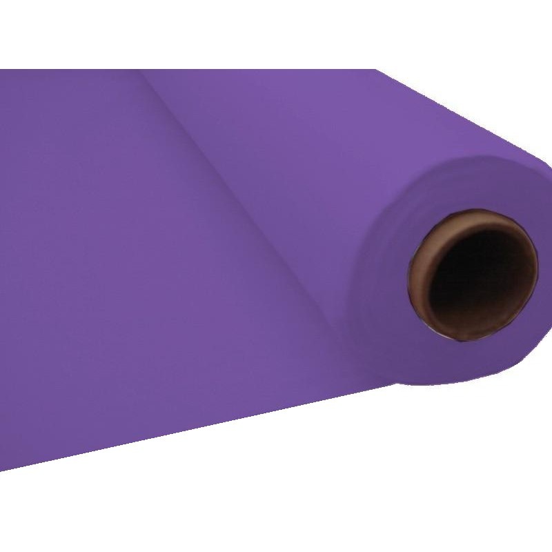 Purple Plastic Table Roll Tablecloth 30m