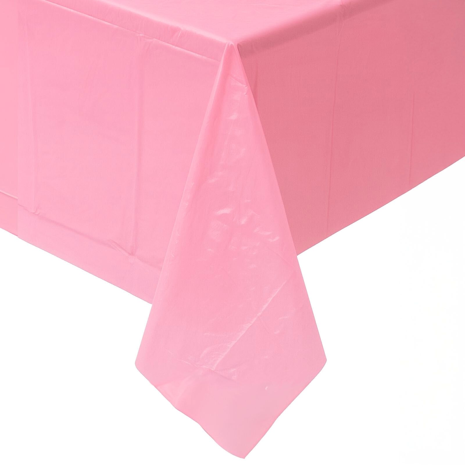Lovely Pink Rectangular Plastic Tablecloth