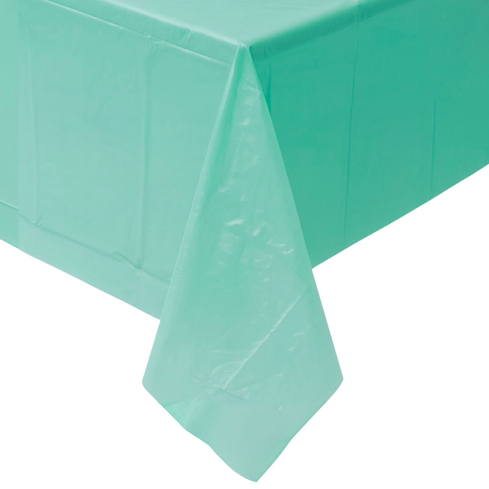 Mint Green Rectangular Plastic Tablecloth