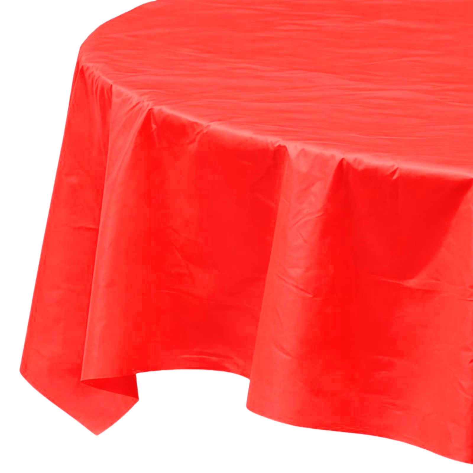 Red Round Plastic Tablecloth