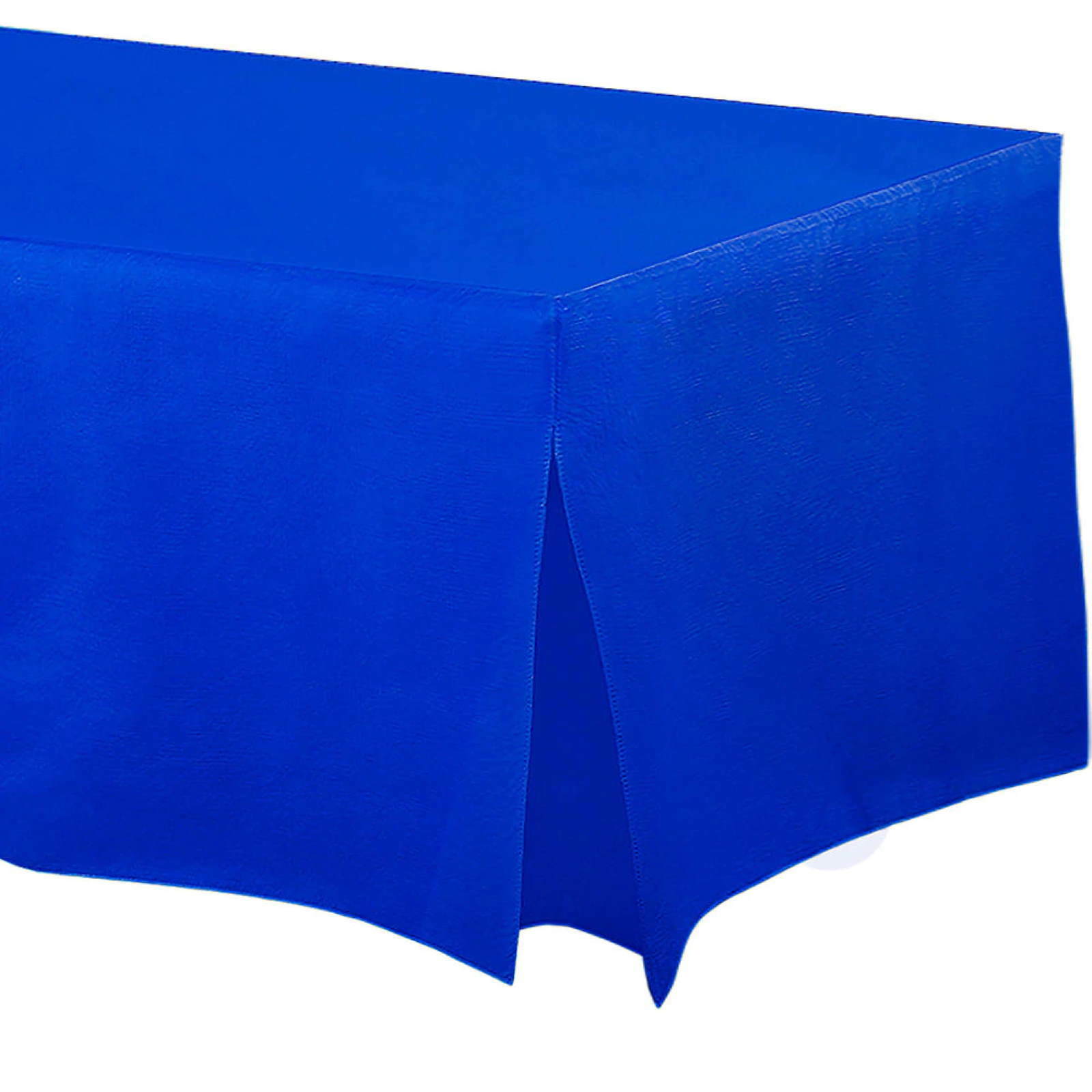 Royal Blue Vinyl Flannel-backed Table Fitter Tablecloth