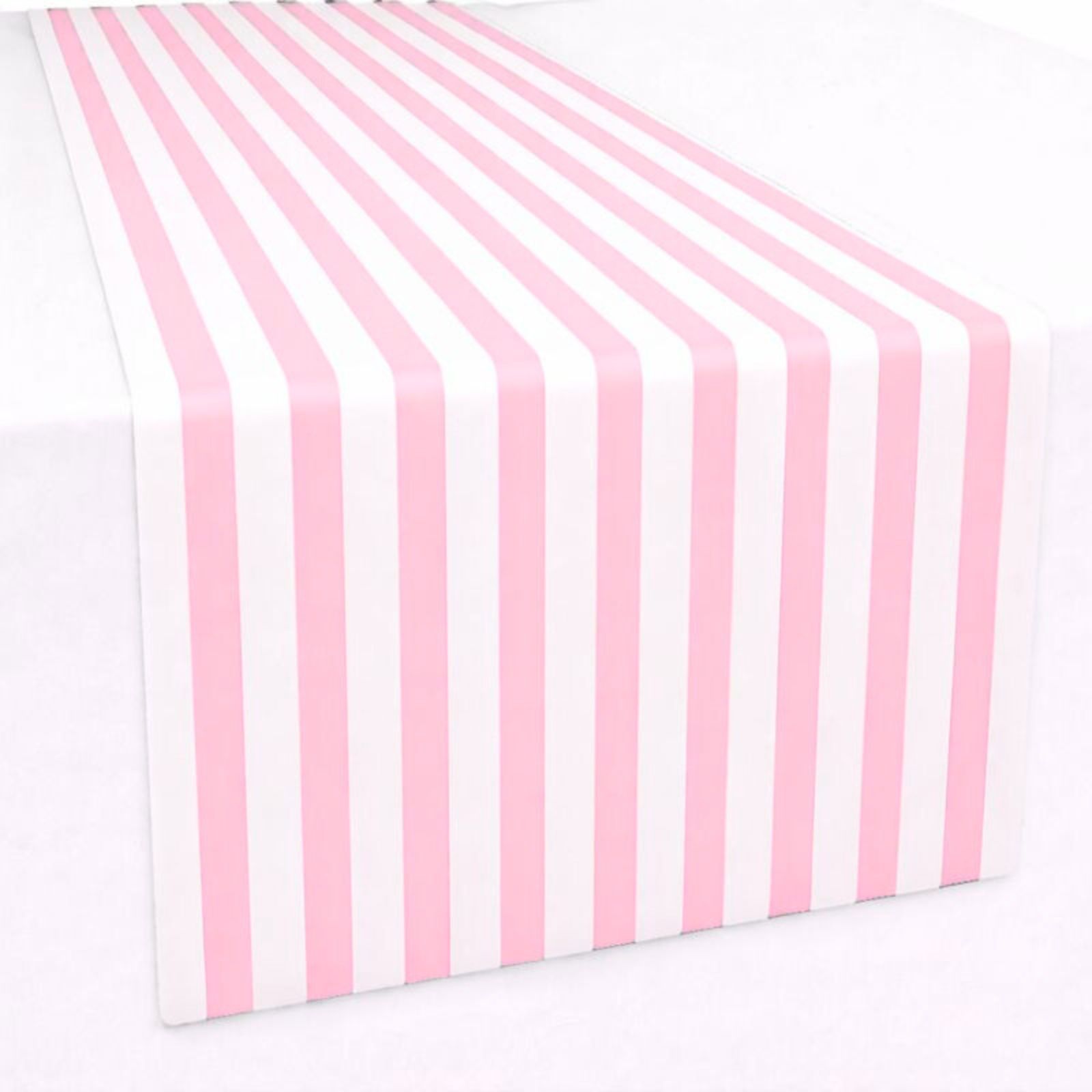 Light Pink and White Paper Table Runner 8m