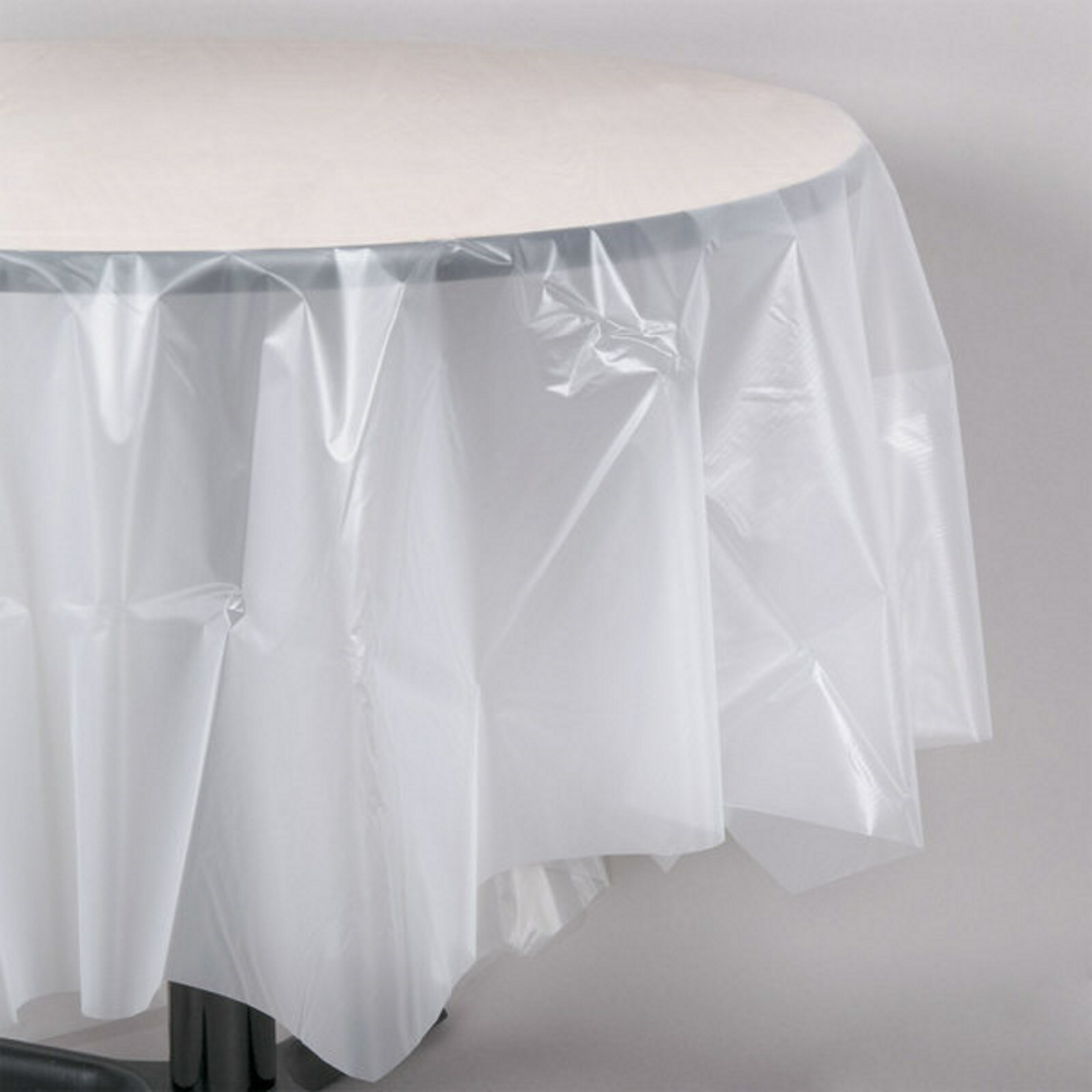 Clear Round Plastic Tablecloth