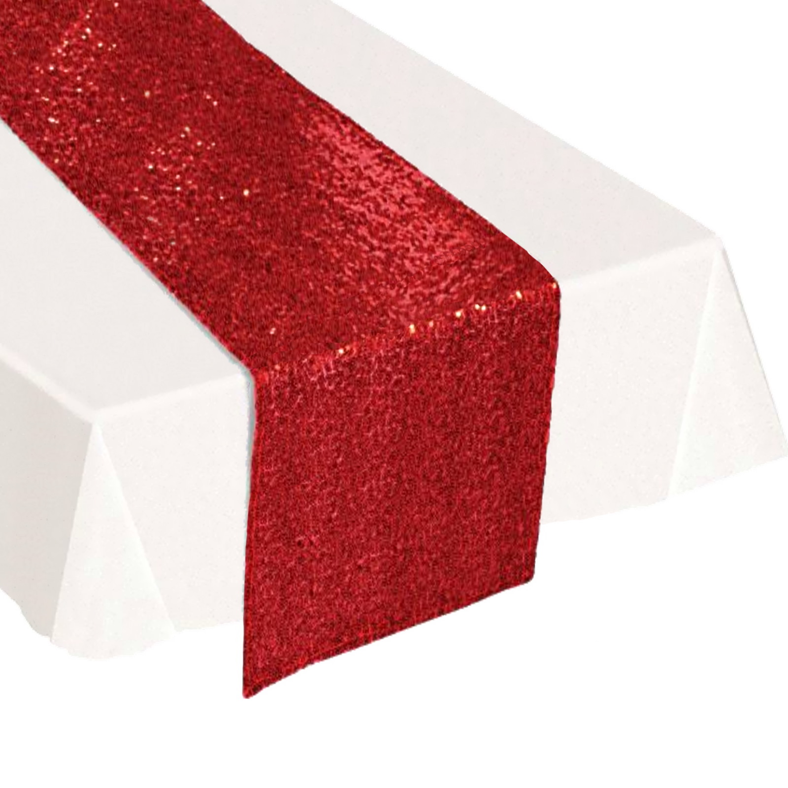 Red Sequin Table Runner (29cm x 191cm)
