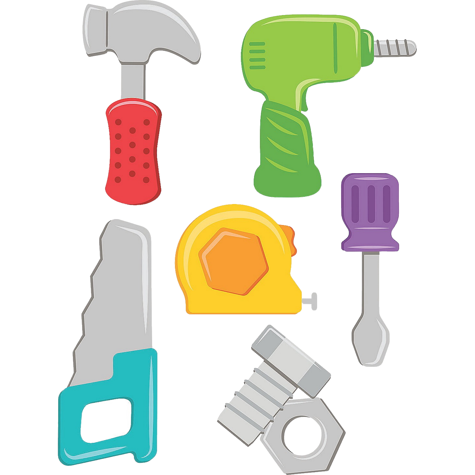 Little Handyman Cutout Wall Decorations (Pack of 6)