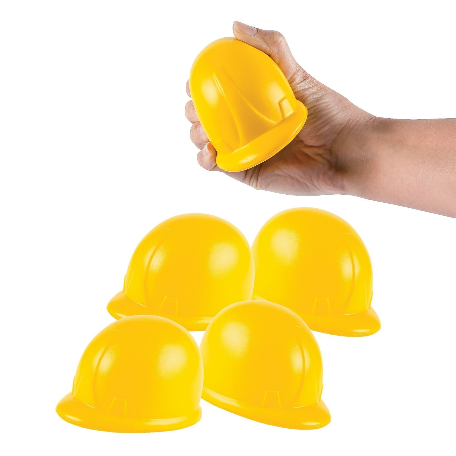 Construction Hat Squishy Toys (Pack of 12)