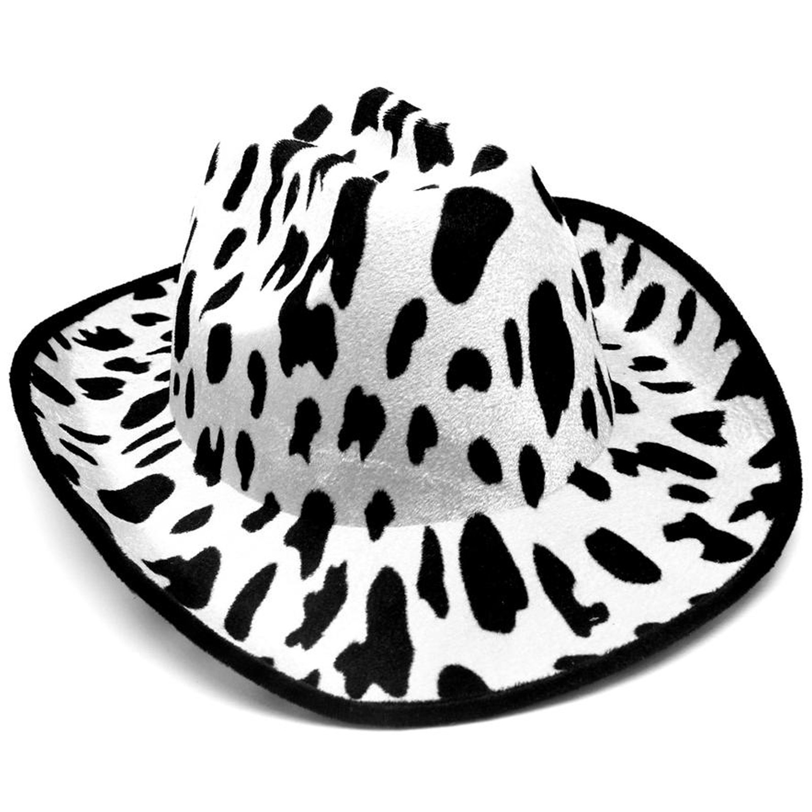 Cow Print Velour Cowboy Hat