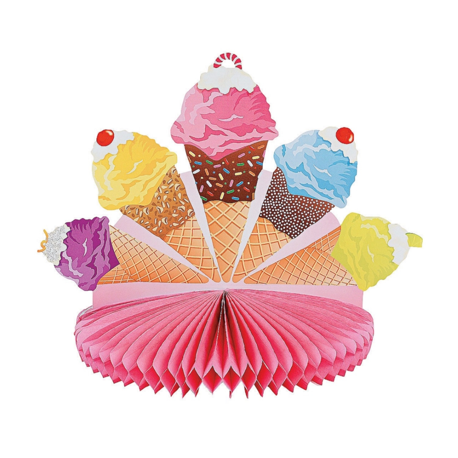 I Scream For Ice Cream Honeycomb Centrepiece