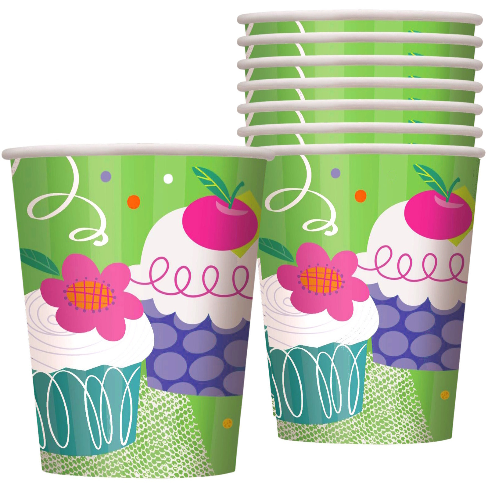 Cupcake Party Paper Cups (Pack of 8) 