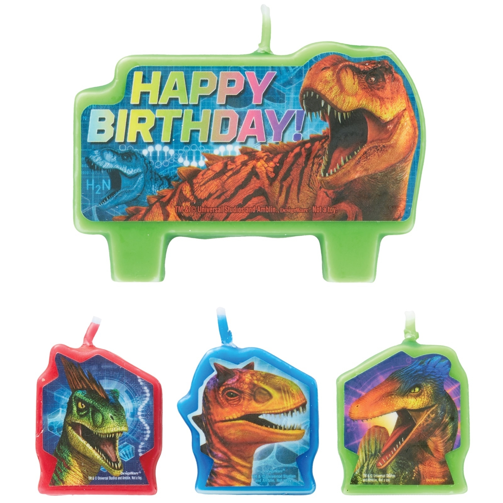 Jurassic World Cake Candles (Set of 4)
