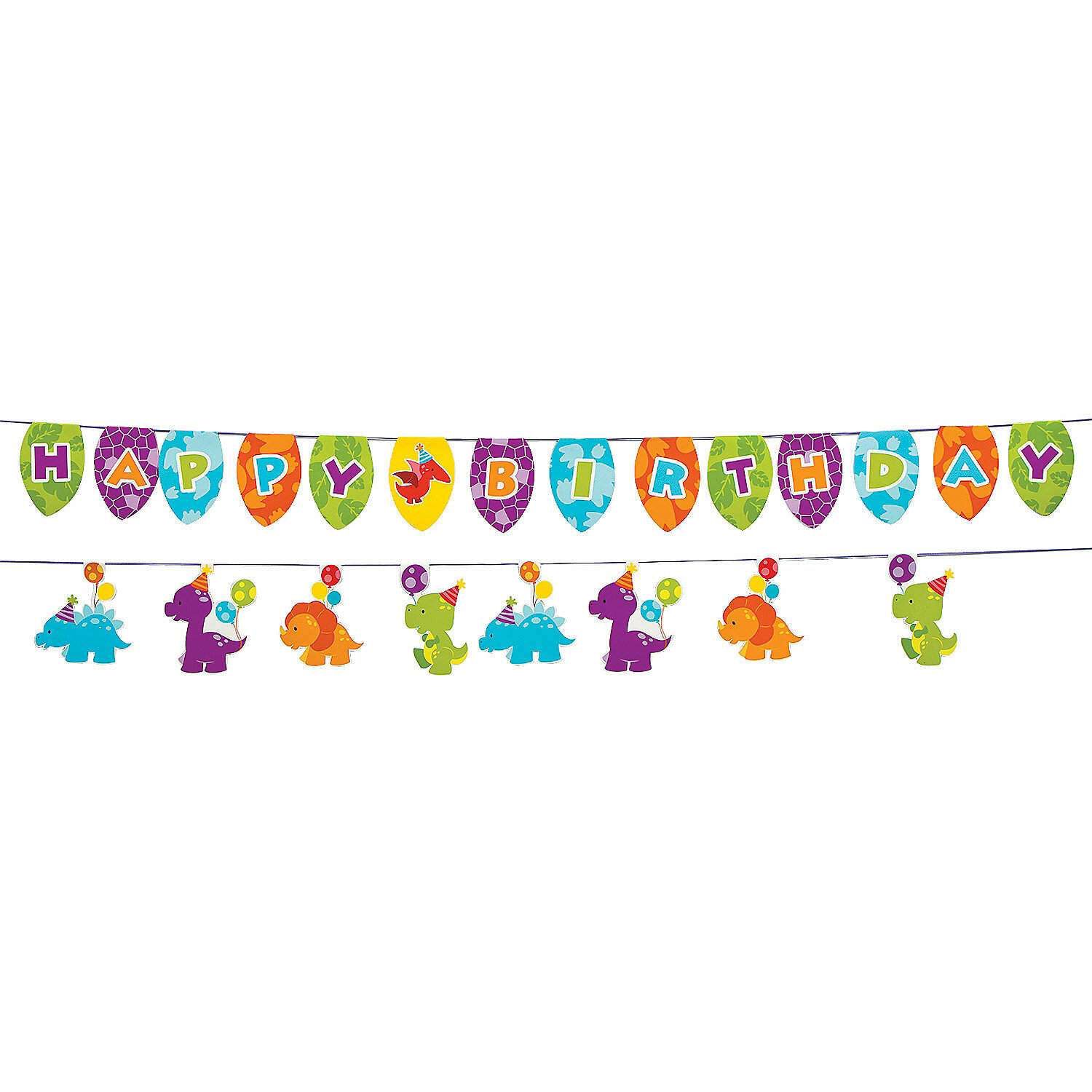 Little Dino Happy Birthday Garland Banner