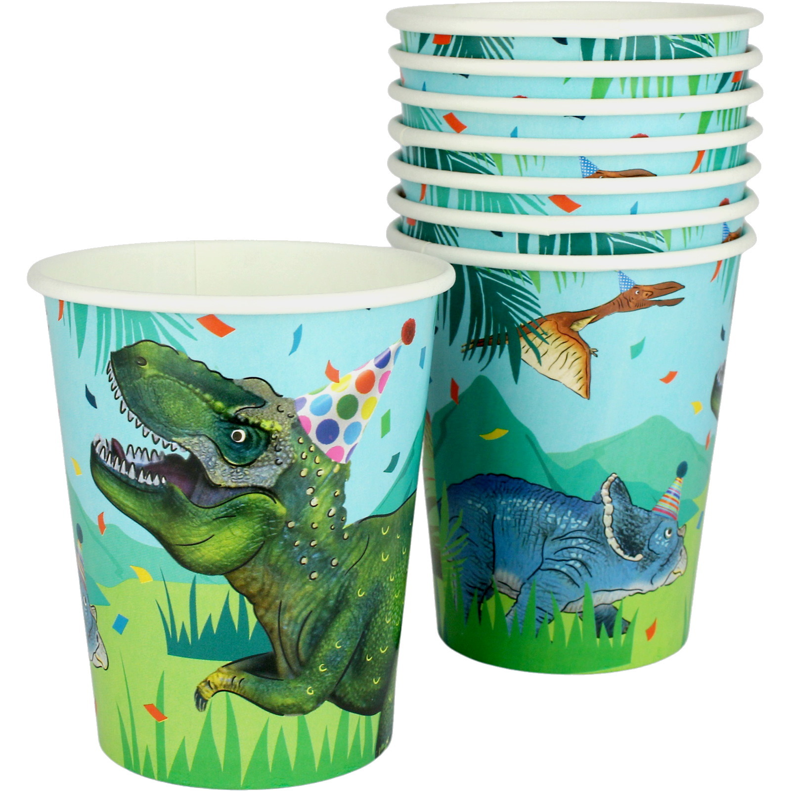 Dinosaur Fun Paper Cups (Pack of 8)
