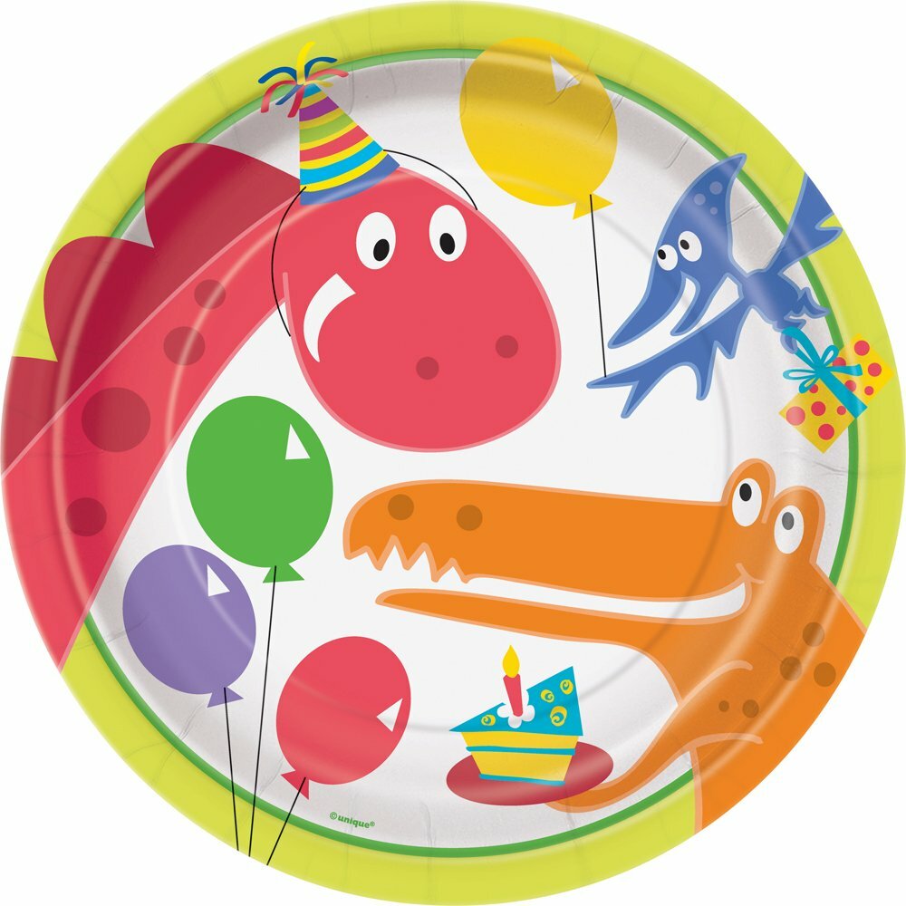 Dino Party Large Paper Plates (Pack of 8)