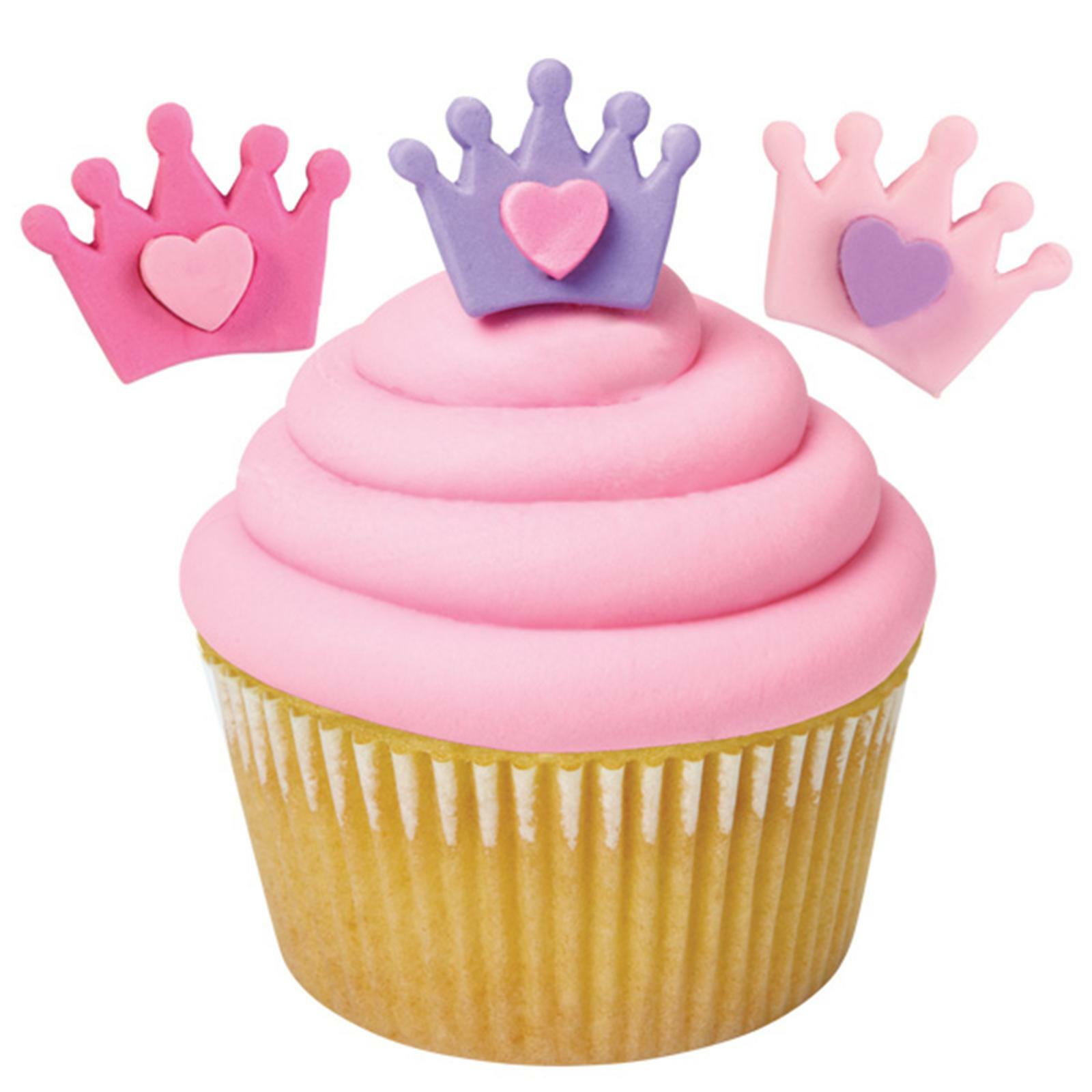 Princess Crown Icing Decorations (Pack of 12)