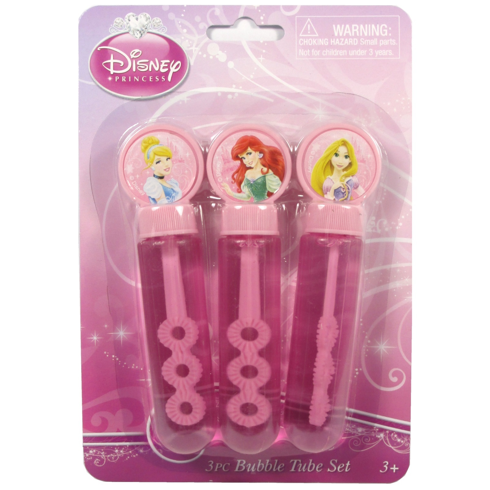 Disney Princess Sparkle Bubble Tube Set (Pack of 3)