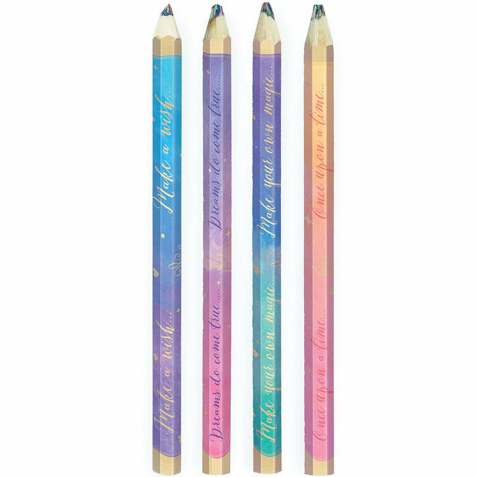 Disney Princess Once Upon A Time Multicolour Pencils (Pack of 4)