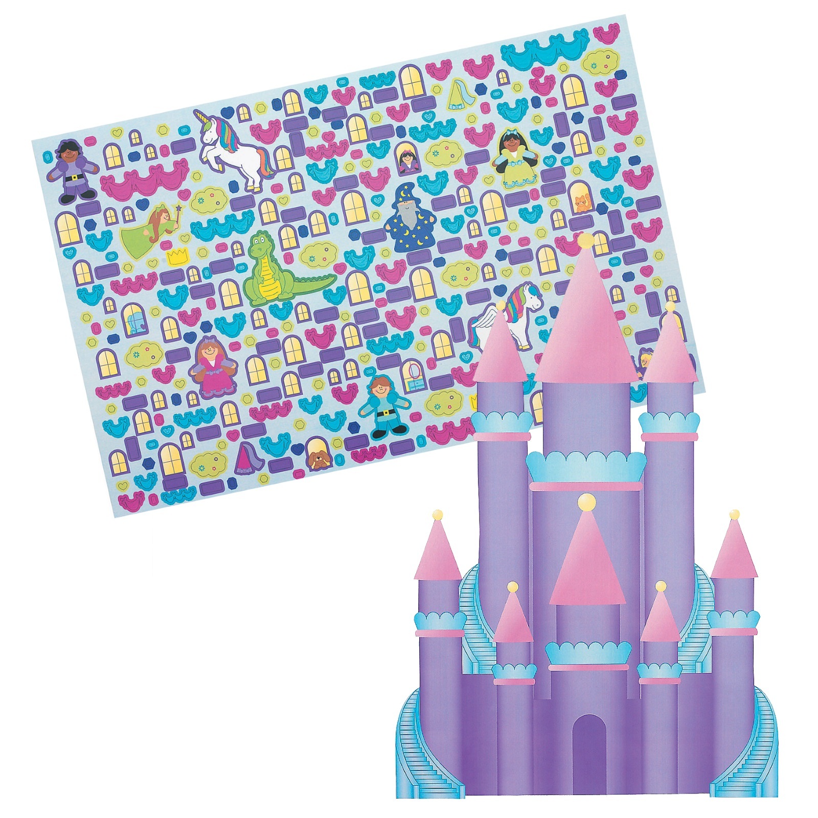 Large Enchanted Castle Sticker Scenes (Set of 12)