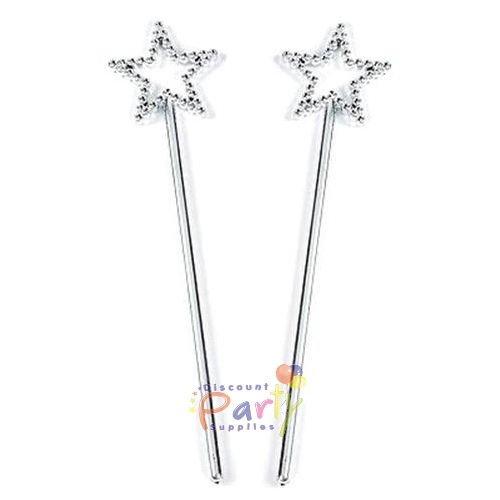 Princess Silver Star Wands (Set of 2)