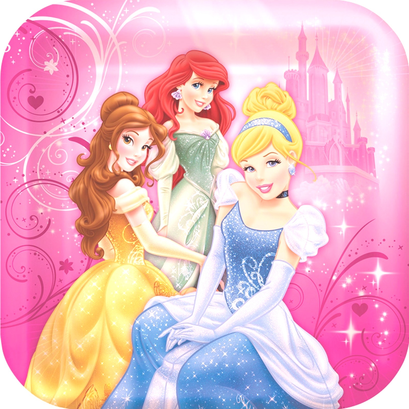 Disney Sparkle Princess Large Paper Plates (Pack of 8)