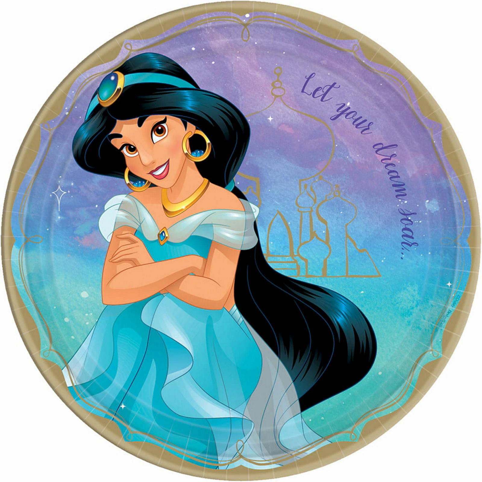 Disney Princess Once Upon A Time Jasmine Large Paper Plates (Pack of 8)