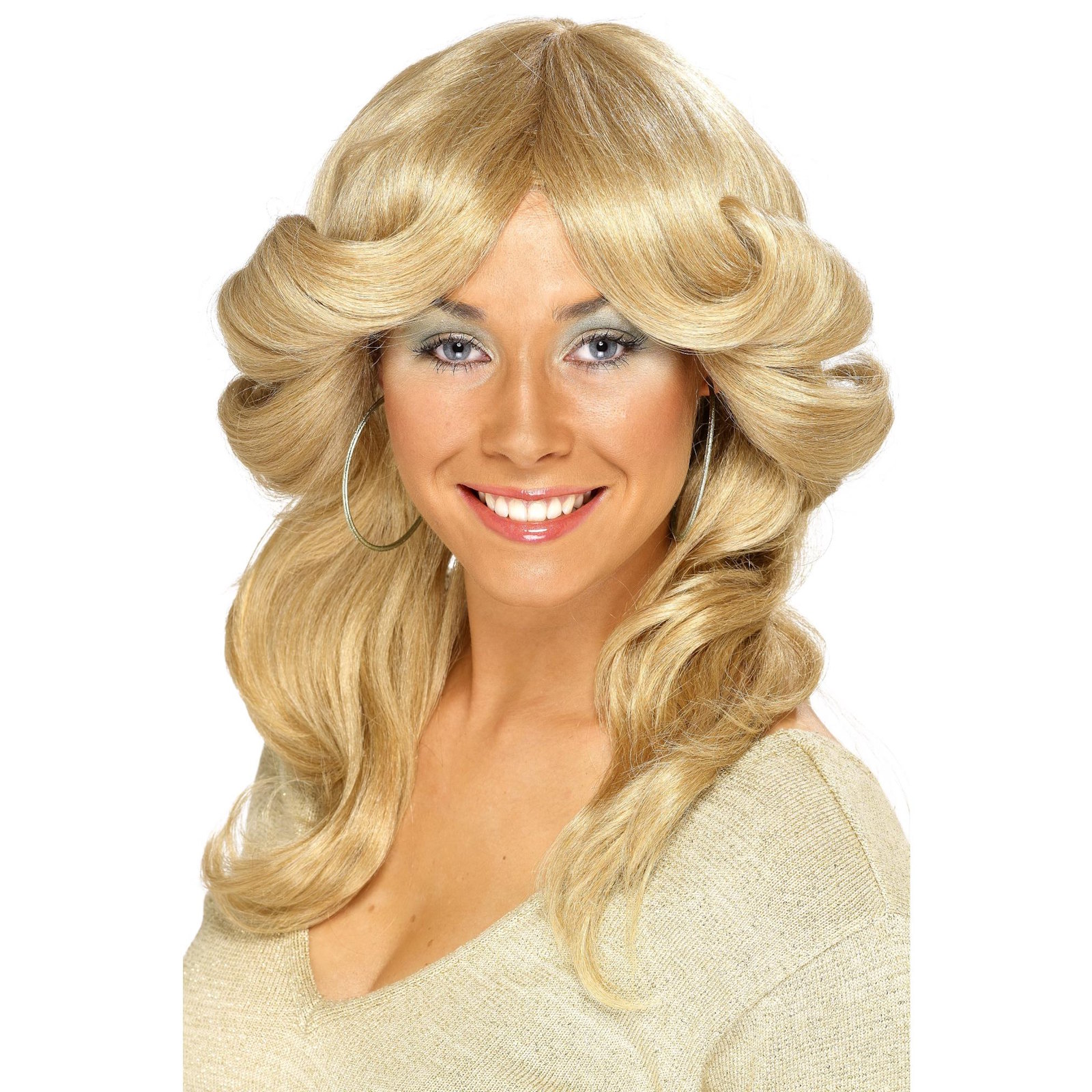 Women's Blonde 70s Flick Wig 