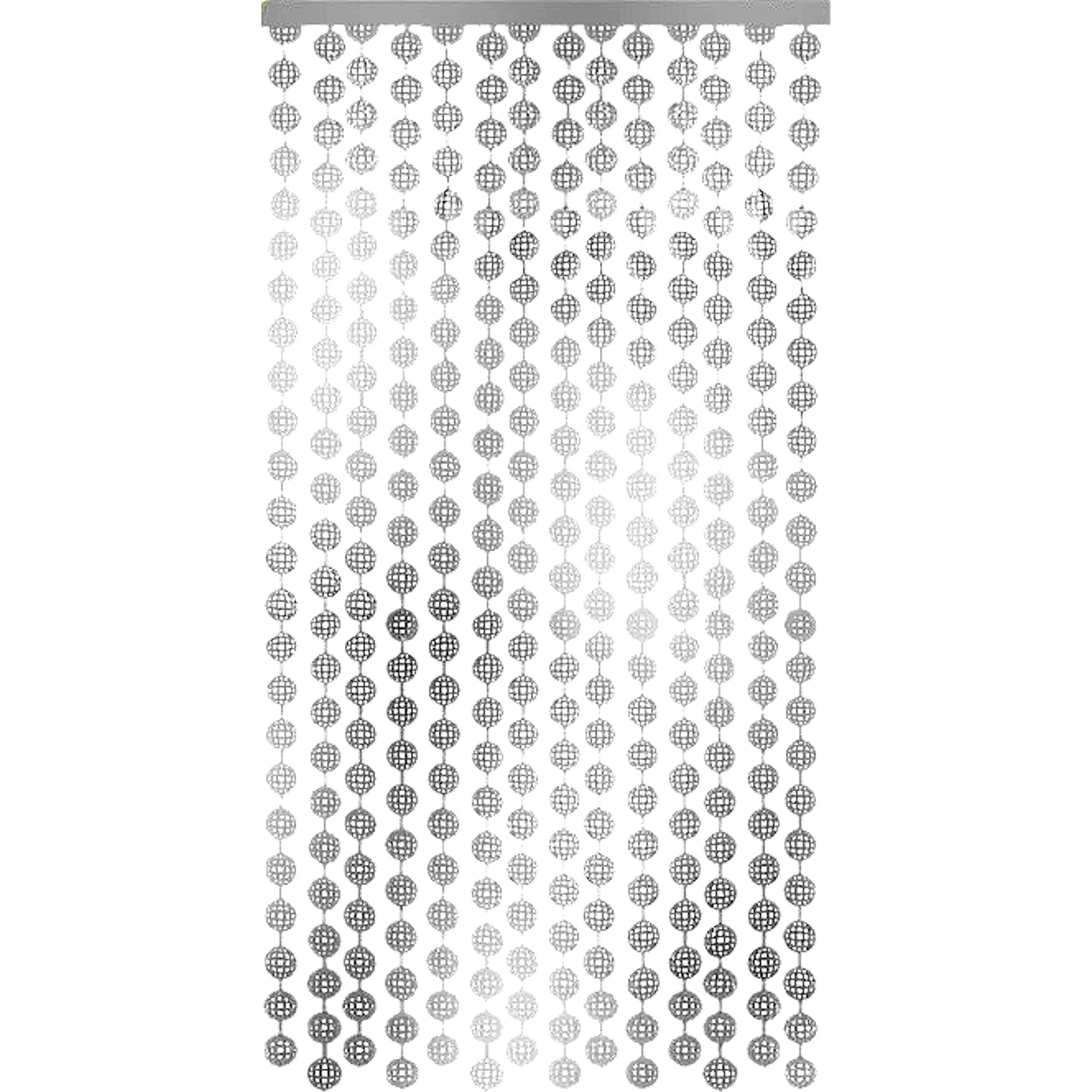 Silver Disco Ball Foil Backdrop Curtain 100cm x 200cm 