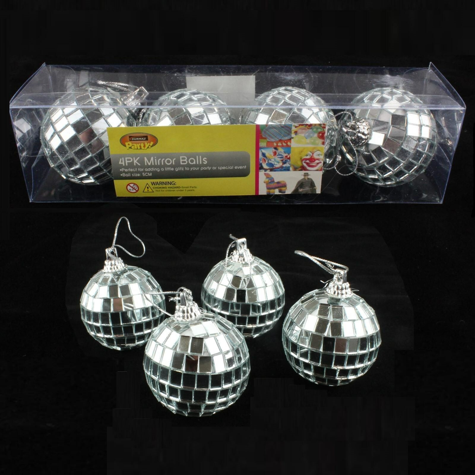 Mini Disco Mirror Balls (Box of 4)